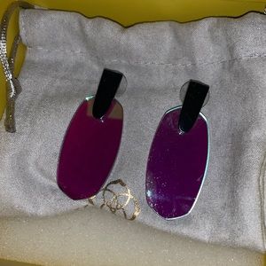 Kendra Scott Navy Dichroic Aragon earrings
